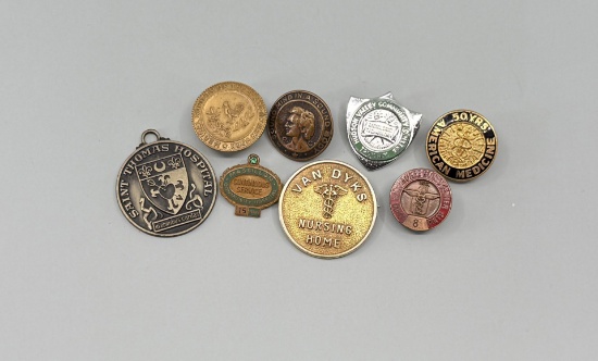 Collection of Medical Hospital Pins and Medals