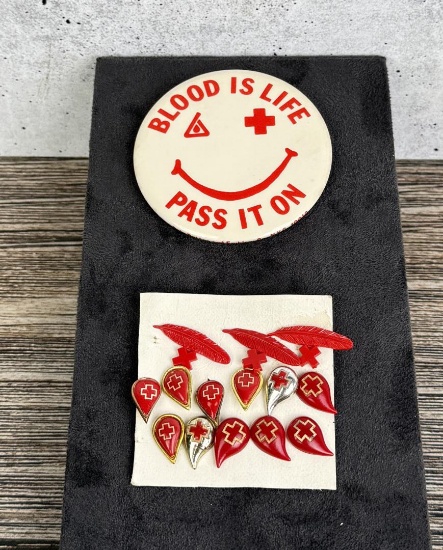 American Red Cross Blood Drive Pin Collection