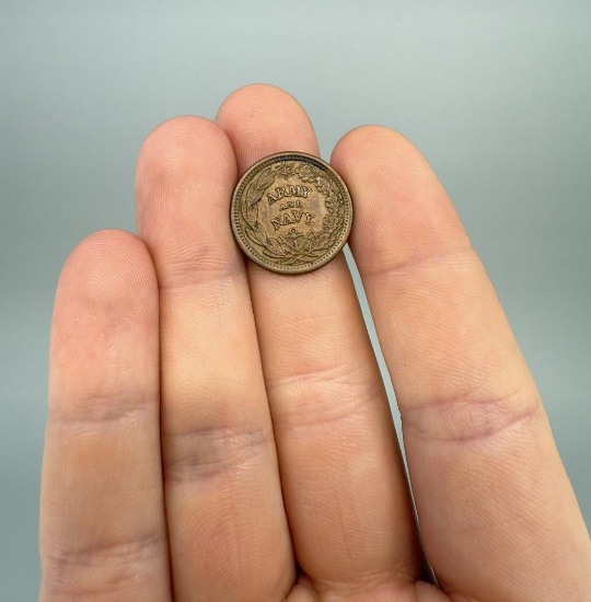 1863 Civil War Army Navy Merchant Trade Token