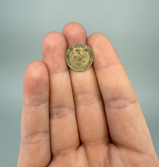 1872 Warrick & Stanger Trade Token