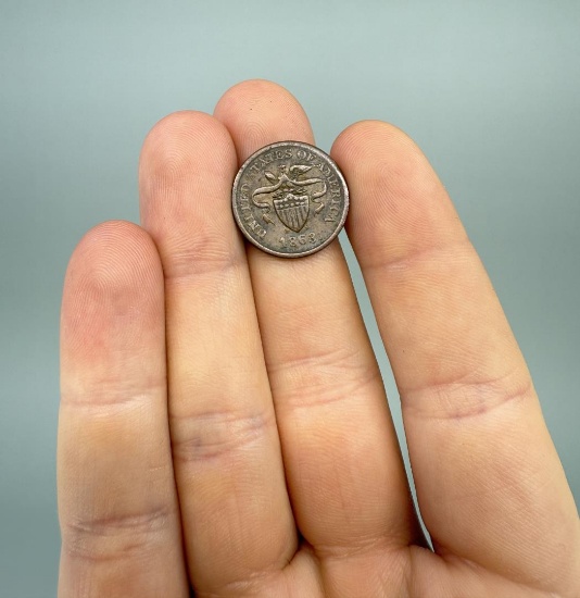 1863 Civil War Not One Cent Trade Token