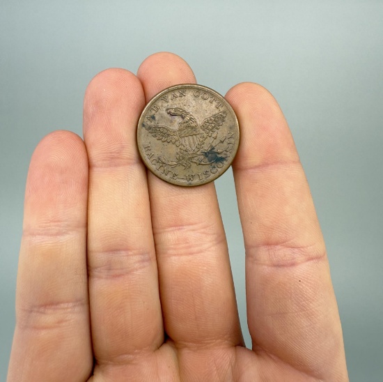 1850s Merchant Token A.B. Van Cott Wisconsin