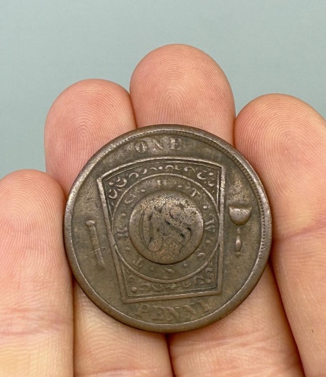 Masonic One Penny Token