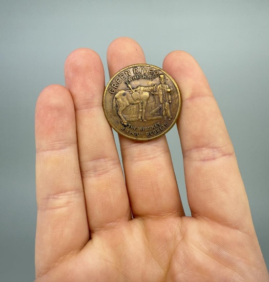 Green River Whiskey Lucky to Drink Token