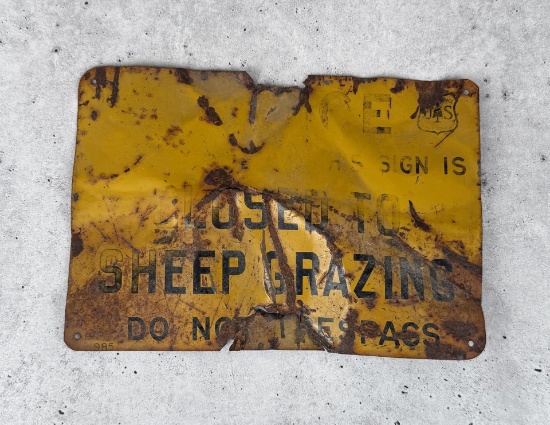 Montana USFS US Forest Service Closed Grazing Sign