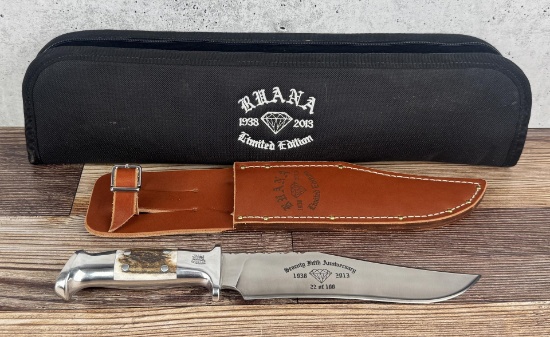 Ruana Bonner Montana 75th Anniversary Bowie Knife