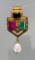 Ruby Emerald and Sapphire Copper Pendant