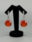 Sterling Silver Orange Spessartine Garnet Earrings