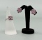 Sterling Silver and Pink CZ Ring and Earrings Set