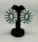 Zuni Petit Point Sterling Turquoise Earrings