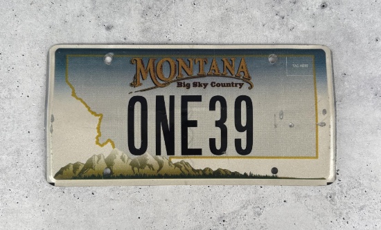 Retired Montana Highway Patrol License Plate