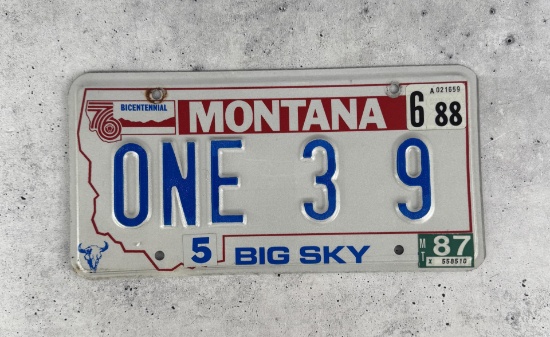 Retired Montana Highway Patrol License Plate