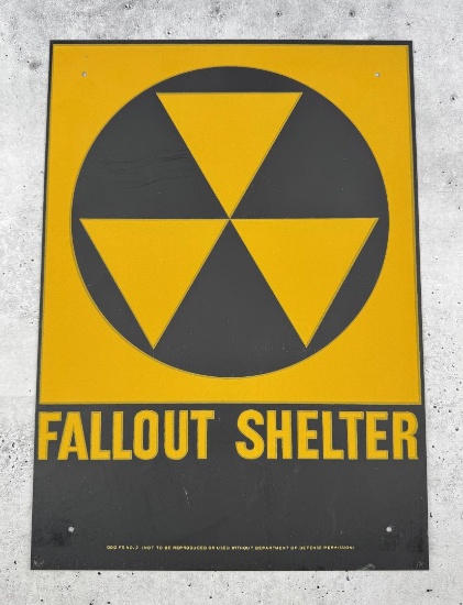 US Department of Defense Fallout Shelter Sign