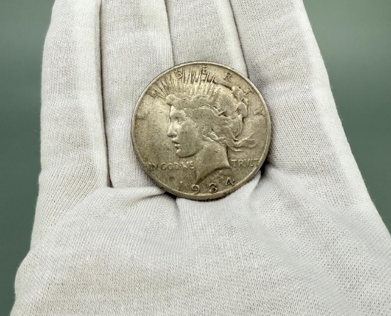 1934 S Silver Peace Dollar