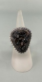 Arya Sterling Silver Black Garnet Ring