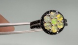 Sterling Silver Ethiopian Opal Black Spinel Ring
