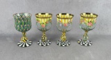Mackenzie Childs Circus Tulip Water Goblets