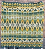 Antique Native American Pattern Wool Camp Blanket