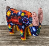 Mexican Folk Art Huichol Beaded Goat