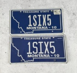 Retired Montana Highway Patrol License Plate Set