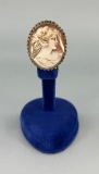 Victorian Carved Shell Cameo Brooch