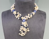Multi Strand Mother of Pearl Chip Bead Necklace