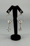 Navajo Sterling Silver Squash Blossom Earrings