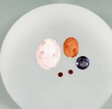 Shell Cameos & Cut Gemstones