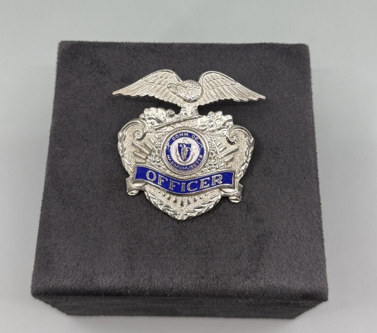 Massachusetts Police Officer Hat Badge