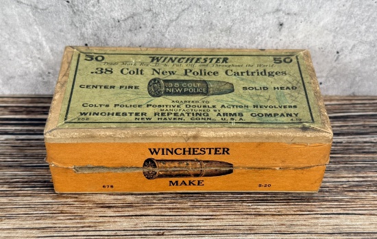 Winchester .38 Colt New Police Ammo Box