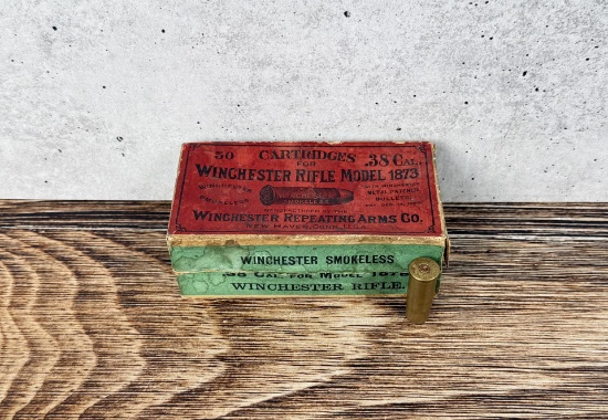 Winchester Rifle Model 1873 .38 Ammo Box