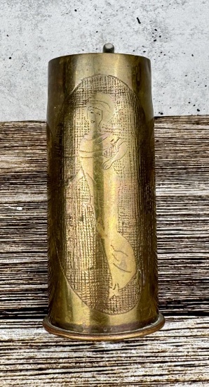 WWI WW1 Trench Art 37mm Shell