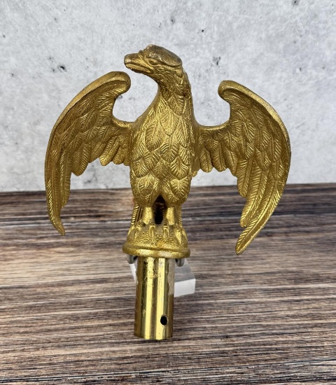 Brass American Eagle Flag Pole Topper