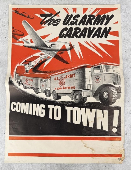 1946 US Army Caravan Recruiting Poster