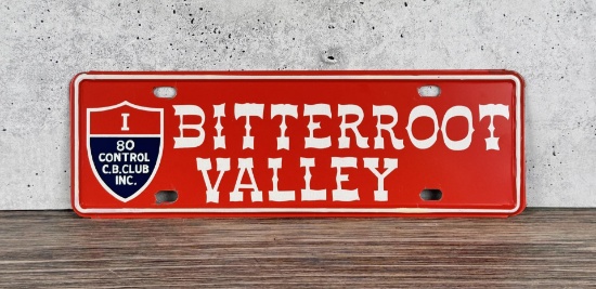 Montana Bitterroot Valley License Plate Topper