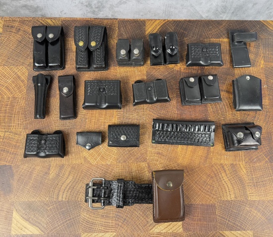 Collection of Leather Mag Speed Loader Pouches