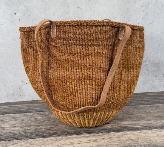 African Woven Straw Sisal Tote Bag