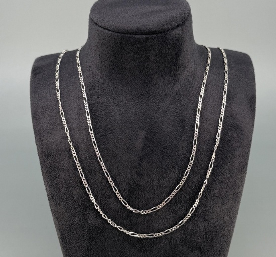 Sterling Silver Figaro Chain Necklace