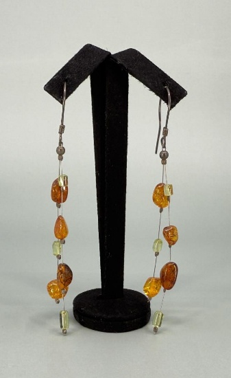 Amber Nugget Earrings