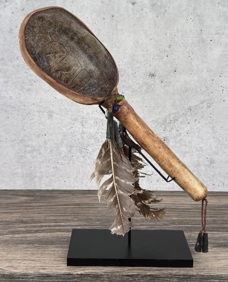 Native American Indian Turtle Shell Rattle