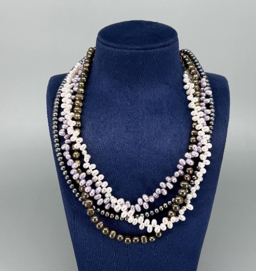 5 Strand Tahitian Pearl Necklace