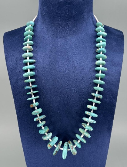 Santo Domingo Pueblo Turquoise Necklace