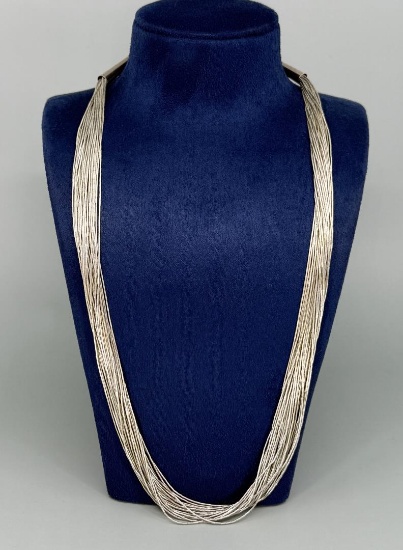 Navajo Liquid Sterling Silver Necklace
