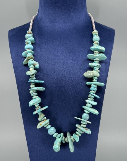 Santo Domingo Pueblo Turquoise Necklace