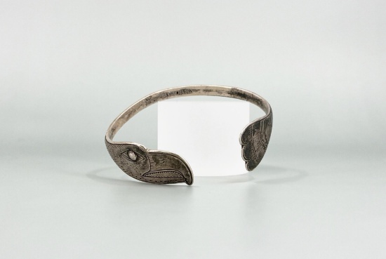 Bill Wilson Tlingit Sterling Silver Bracelet