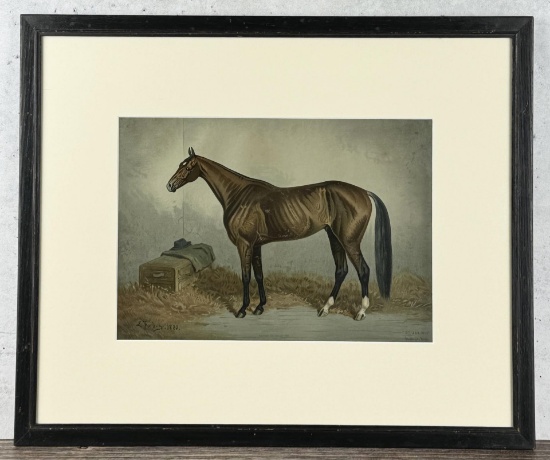 E. Forbes St Julien Race Horse Lithograph