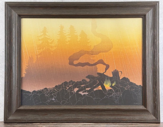 Elton Bennett Steelhead Weather Serigraph Print