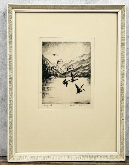 Hans Kleiber Coming In Etching