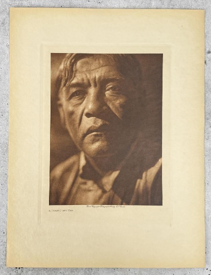 Edward Curtis Photogravure A Coast Pomo Man