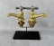 Antique Brass Hot Cold Water Bathtub Faucets